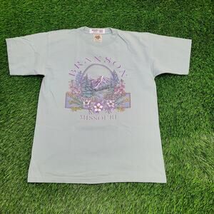 Vintage 90s Floral Flower Shirt Womens Large 21x27 Branson